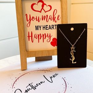 Upcycled YSL Charm Necklace